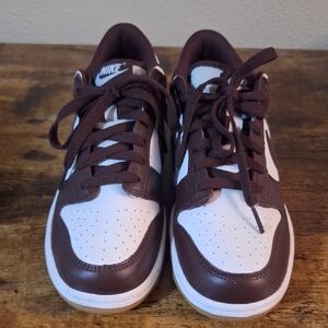 Nike Kids Chocolate Brown and White Sneakers